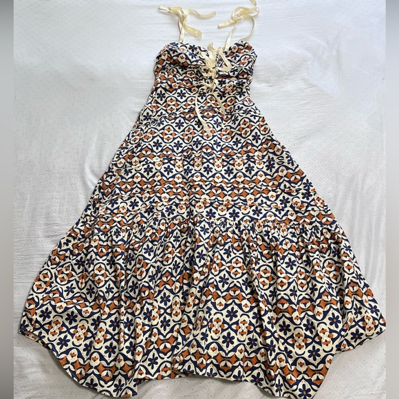 NEW FREE PEOPLE PALMA PRINTED FLORAL BOHO MIDI MAX DRESS XS - Picture 15 of 15